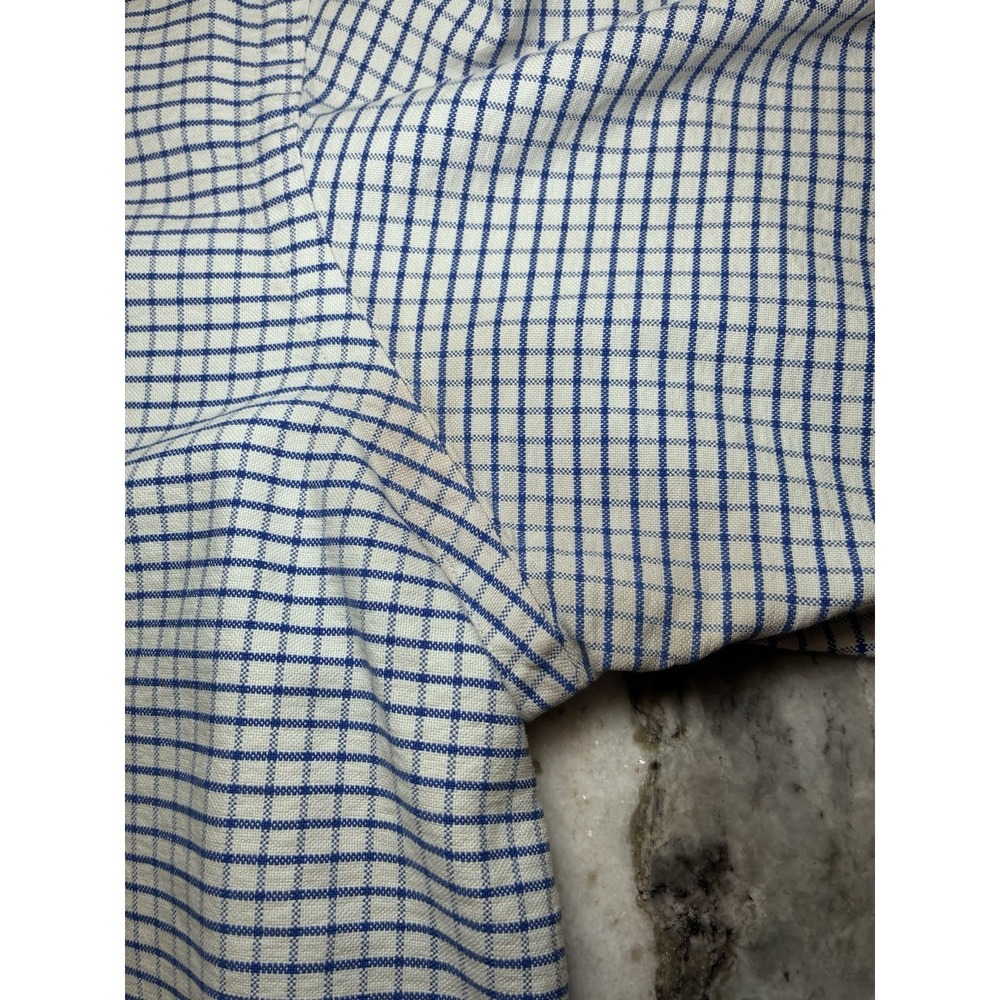 Ralph Lauren Mens Classic Fit Blue White Check Oxford Button Down Shirt Large - Picture 8 of 10